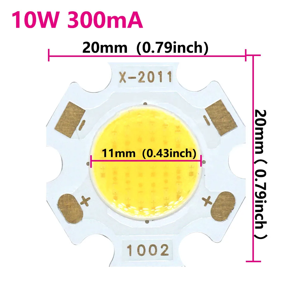 5 uds COB LED 3W 5W 7W 10W Neutral blanco frío cálido 20mm Chips lámpara 300mA para foco Downlight accesorios de fuente de luz DIY - imagen 2