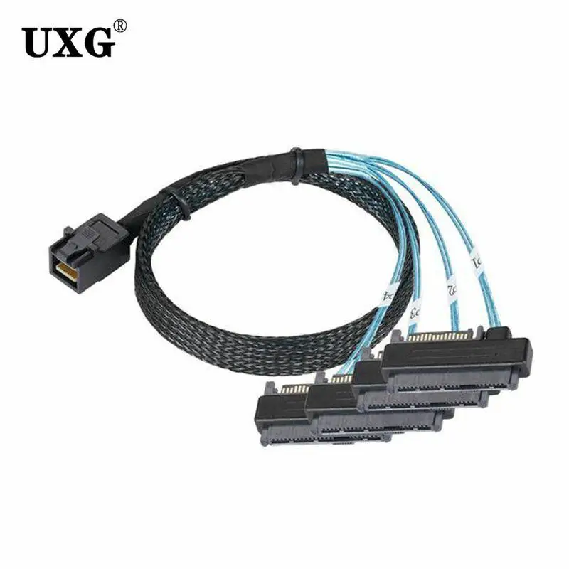 Cable Mini-SAS a SAS, conector SFF-8643 a SAS SFF-8643 y 8087 a SFF-8482 4X SAS 29 pines SFF-8482 con Cable adaptador de corriente SATA - imagen 5