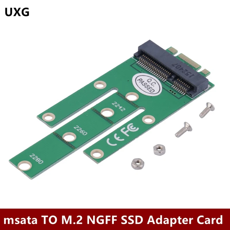 Able Mini NGFF M.2 B Key SSD basado en SATA a tarjeta adaptadora PCI-e MSATA 2230 2242 2260/80MM