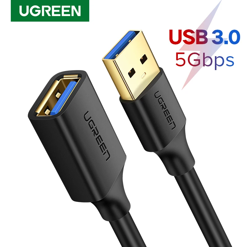 Ugreen-Cable de extensión USB 3,0 para Smart TV, PS4, ordenador portátil, macho a hembra, 3,0, 2,0 - imagen 2