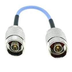 Conector N macho RG402 - Coaxial RF semiflexible 50 ohm azul