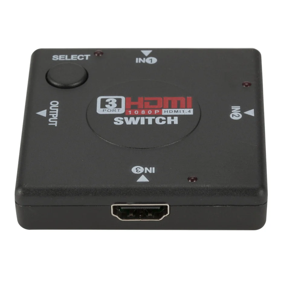 Conmutador HDMI 3 en 1 salida conmutador HDMI caja de concentrador de 3 puertos interruptor automático 3x1 1080p HD 3 en 1 salida HDMI divisor HUB para HDTV XBOX360 PS3 - imagen 4