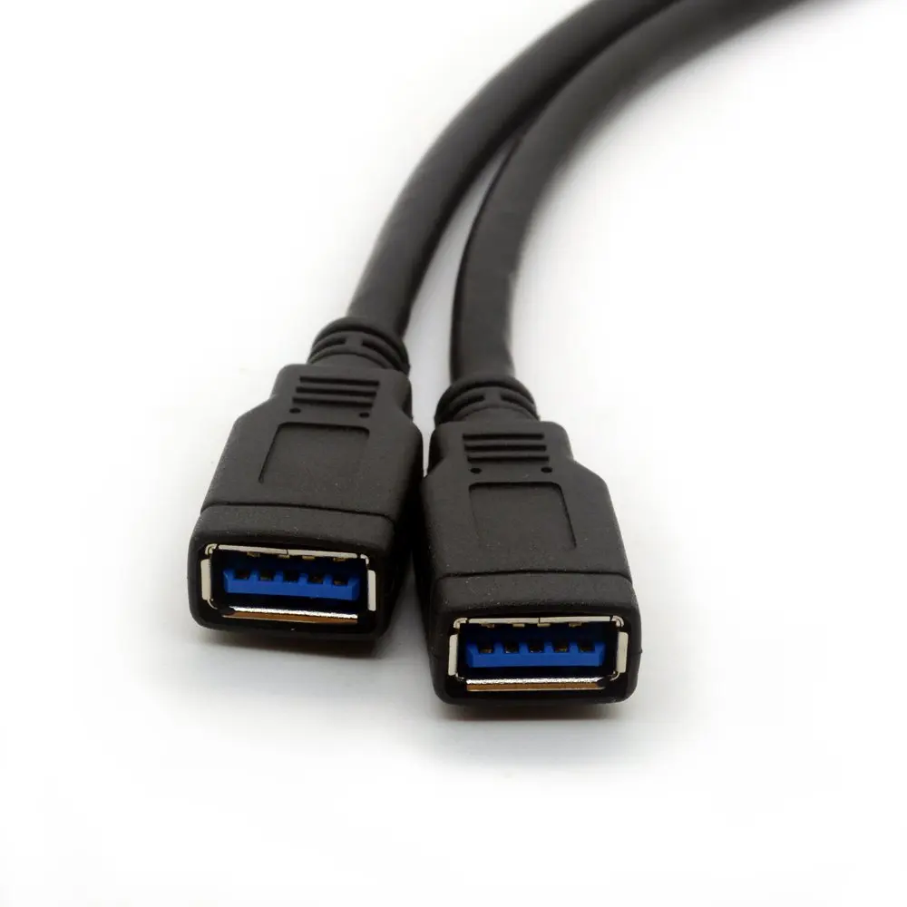 Placa base USB 3,0, placa base de 20 pines, doble USB 3,0, Weibliche, Kabel, para PC, ordenador, 2 puertos USB 3,0 zu, cabezal de 20 pines - imagen 2