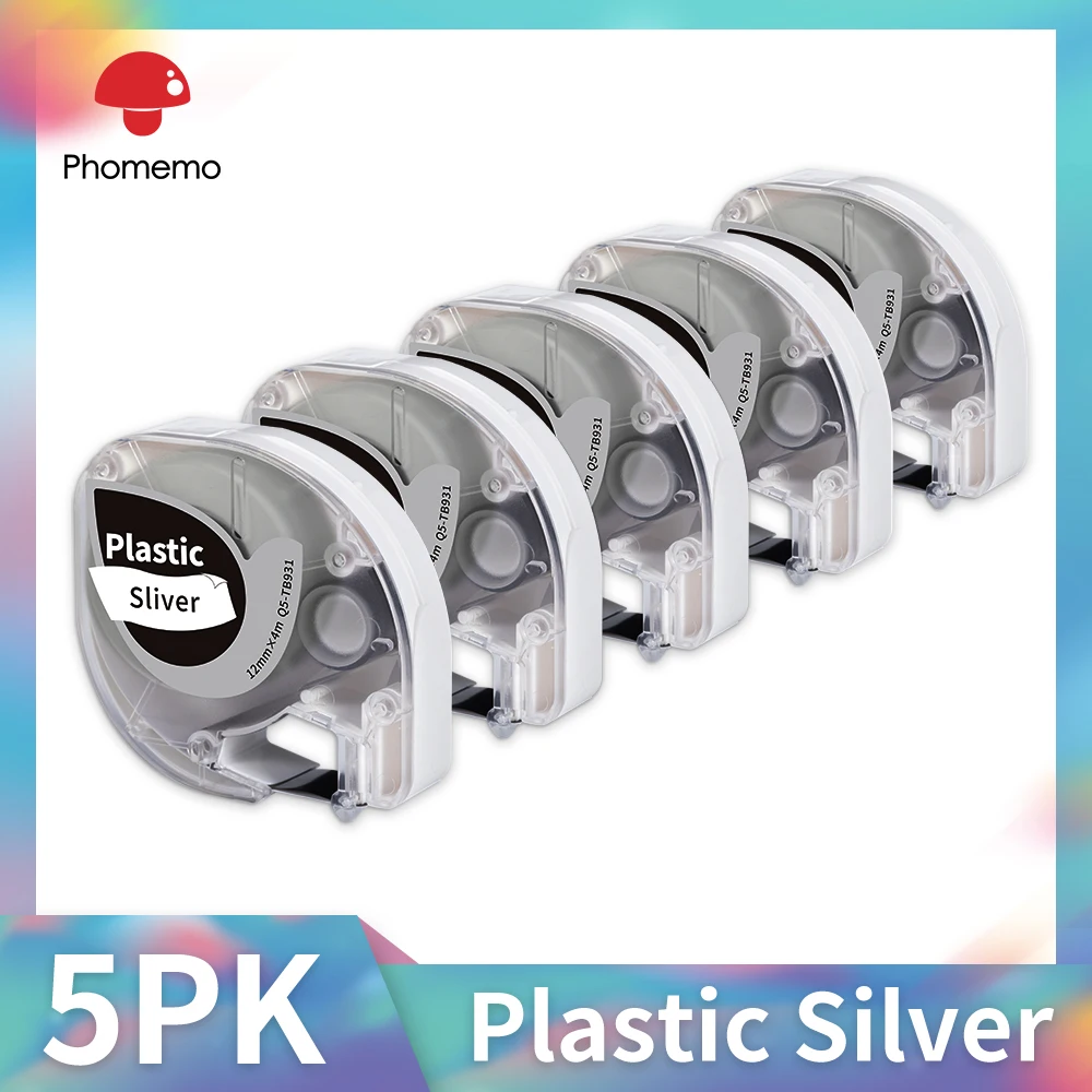 5PK Sliver Plastic
