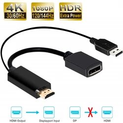 Adaptador HDMI macho a DisplayPort hembra 4K 60Hz PC