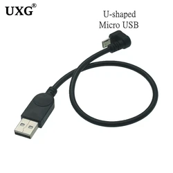 Cable Extensor Micro USB 5 Pines a USB-A Angular 180°