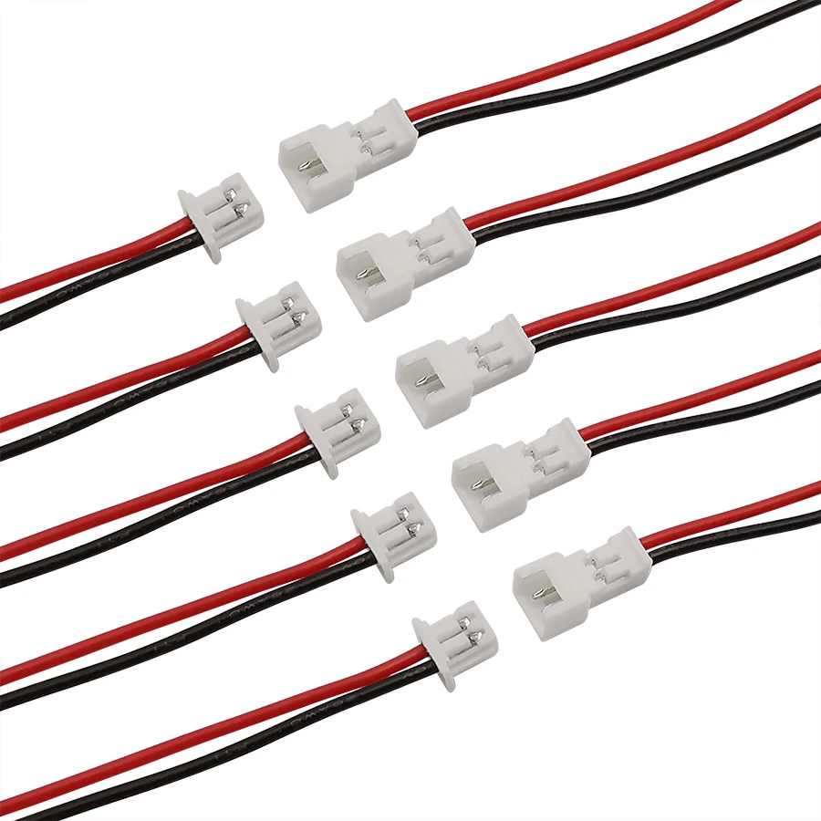 1/2/5/10/20 pares Micro JST 1,25 2 pines macho hembra conector de Cable PH 1,25mm 2P Cable electrónico longitud 15cm