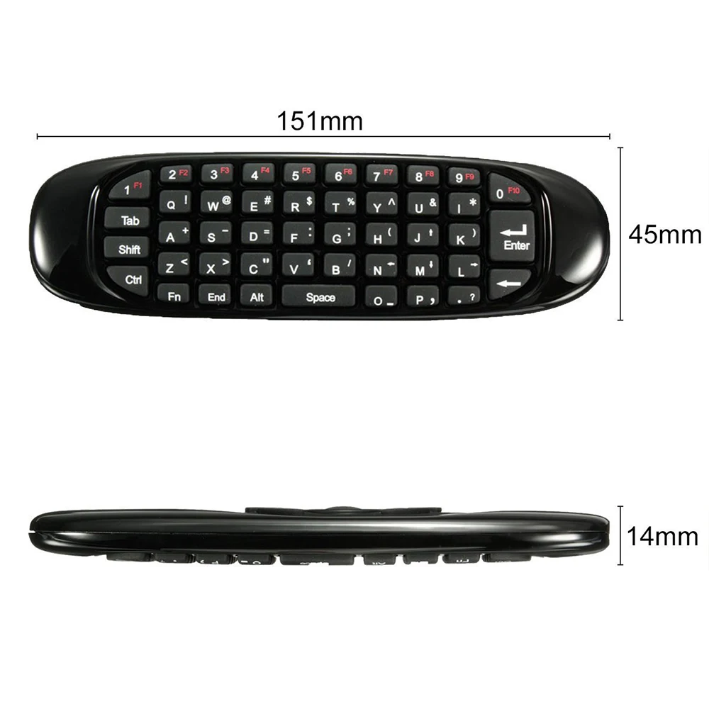 Fly Air Mouse-teclado inalámbrico con Sensor giroscópico en inglés, 2,4G, RF, Control remoto para juegos, Android, Smart TV Box, proyector - imagen 5
