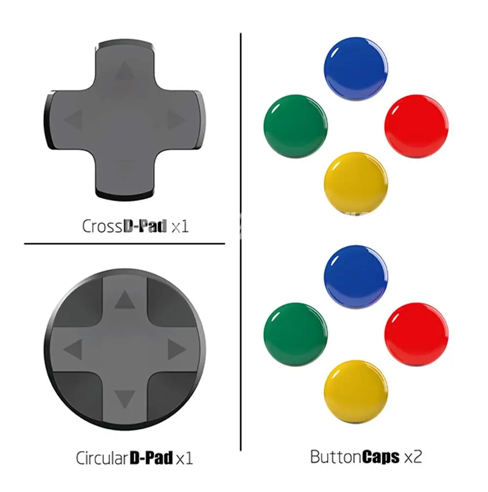 2 juegos para interruptor Joycon funda de piel d-pad mover dirección cruzada ABXY X pegatina de llave botón de Joystick cubierta de tapa de agarre - imagen 4