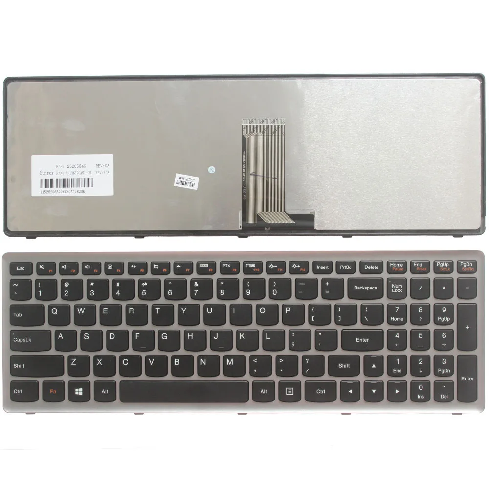 Teclado Lenovo Ideapad Z710 Layout US Repuesto Original para Portátil - imagen 3