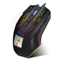 HXSJ J500 – Ratón Gaming con Cable, 10000 DPI y RGB