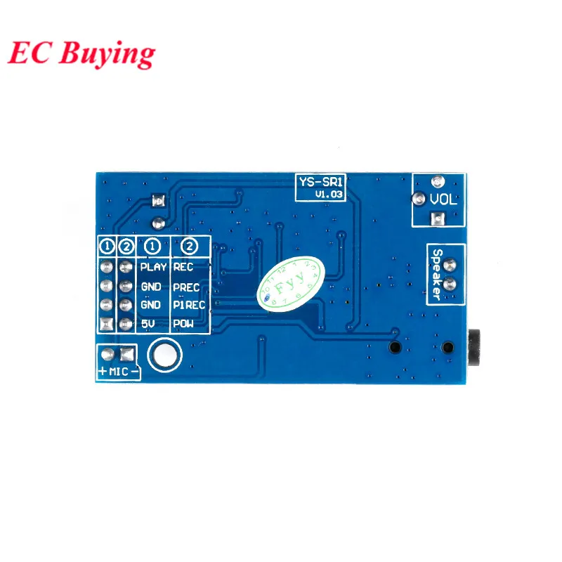 2 uds/1 unidad YS-SR1 módulo de grabación de voz de sonido DC 5V altavoz de reproducción de voz pública fuerte megáfono reemplazar ISD1820 HLK-V20 - imagen 5