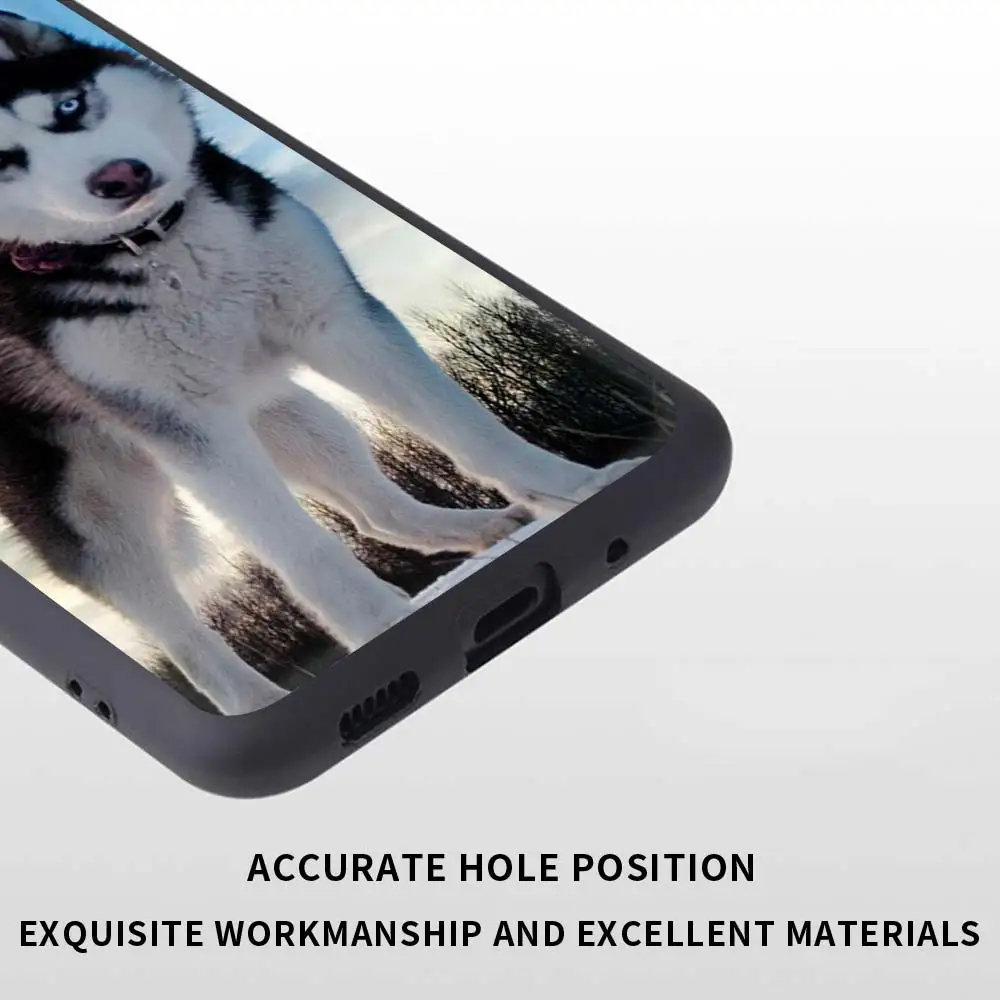 Funda de teléfono Alaskan Husky Dog para Samsung Galaxy A51, A71, A21S, A03s, A13, A33, A53, A11, A31, A52, A41, A32, 5G, A01, color negro - imagen 5