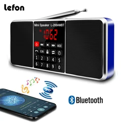 Lefon Radio Portátil AM/FM Bluetooth - Reproductor MP3 con USB y TF