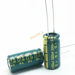10v 3300UF 10*20 condensador electrolítico de aluminio de alta frecuencia y baja impedancia 3300uf 10v 20%