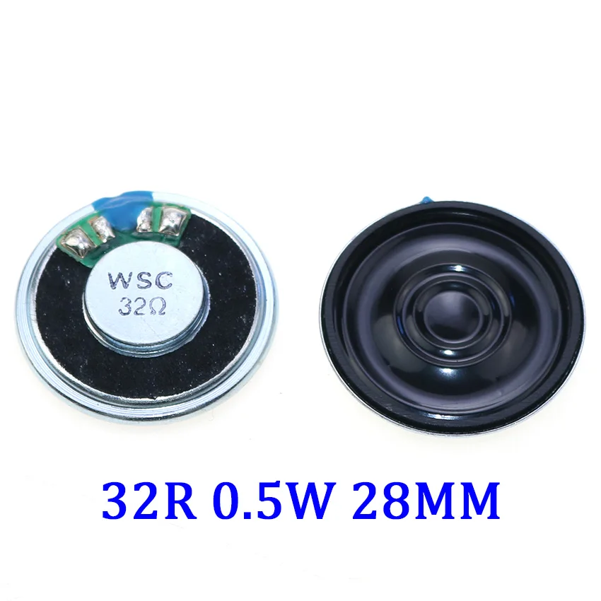 0,5 W 1W 2W 8R 32R Mini altavoz 8 Ohm 32 Ohm diámetro del altavoz 20mm 23mm 26mm 28mm 30mm 32mm 36mm 40mm 50mm altavoz - imagen 5
