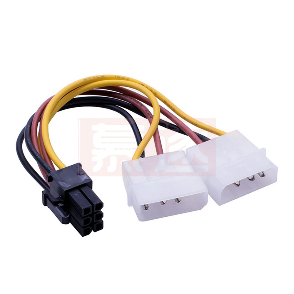 Cable de alimentación de tarjeta gráfica de alta calidad, Cable adaptador Dual de 4 pines a 6 pines, 6P a 4P, Cable de alimentación de tarjeta gráfica de ordenador - imagen 4