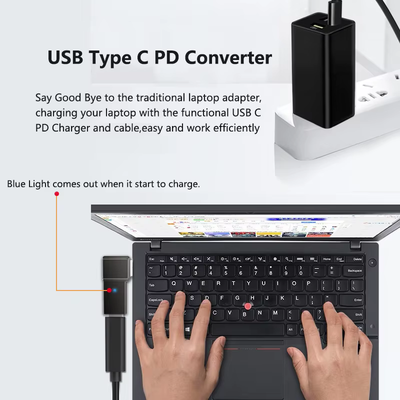 Adaptador USB-C a DC 100W para Portátiles HP Asus Dell Lenovo - imagen 3
