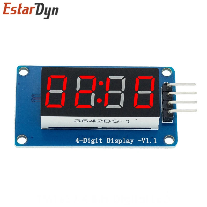 Módulo de pantalla LED Digital TM1637 de 4 Bits para arduino, reloj de 7 segmentos de 0,36 pulgadas, tubo de ánodo rojo, paquete de placa de controlador de cuatro series - imagen 4