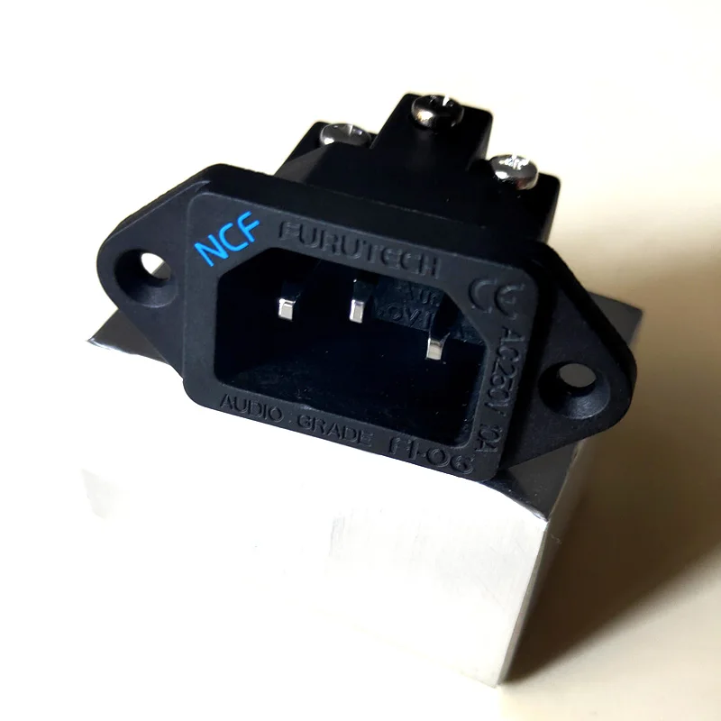 Conector de entrada IEC de audio Hifi de 3 pines, edición soldada, cobre chapado en oro, MATIHUR IEC AC, 1 ud. - imagen 5