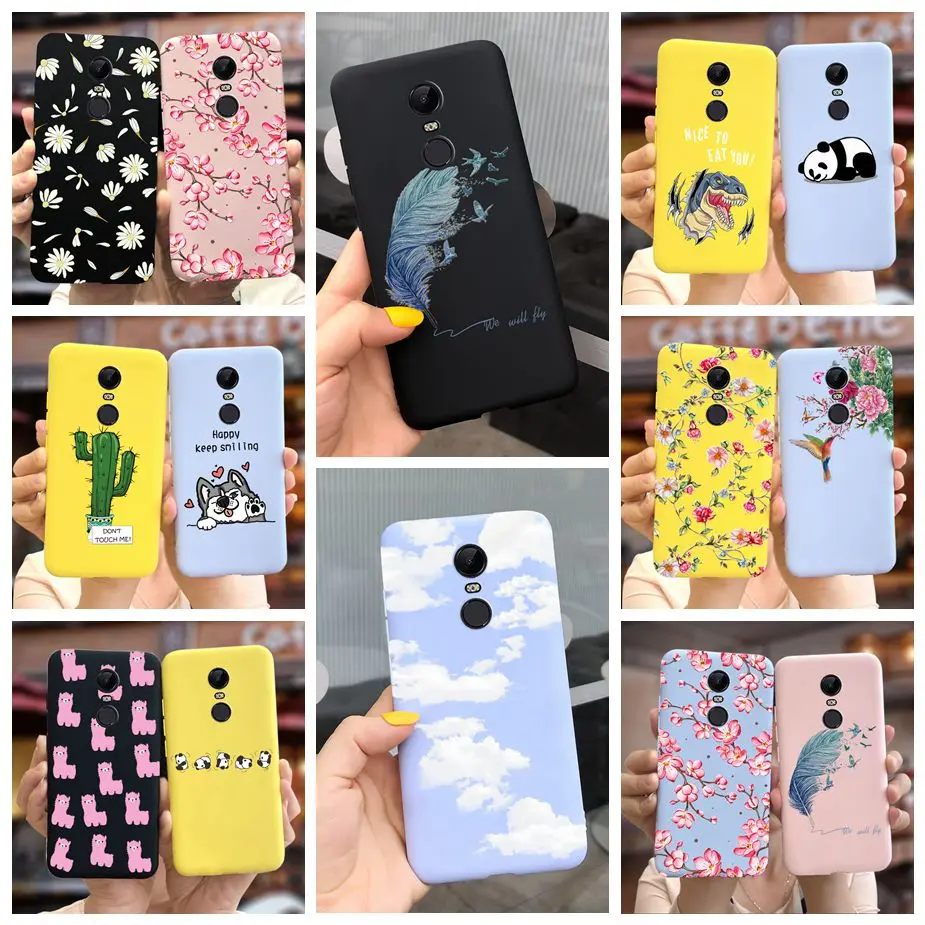 Funda de silicona suave para Xiaomi Redmi 5 Plus, carcasa bonita de TPU a prueba de golpes para Xiaomi Redmi Note 3, 4, 4X, Redmi5 Plus
