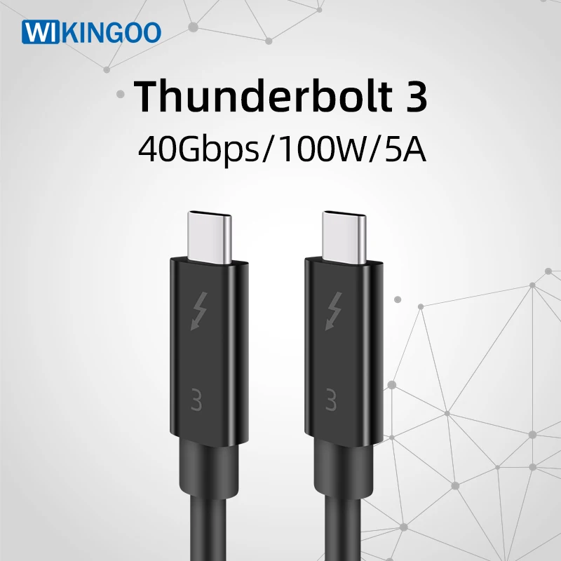 Cable Thunderbolt 3 0,3 M 0,5 M 0,7 M 1M 2M 100W 40G USB C a USB C Cable PD para cargador Macbook Pro - imagen 2