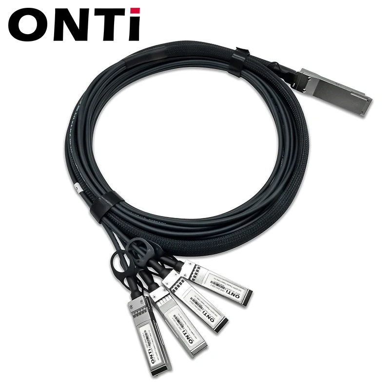 ONTi-Cable Twinax de cobre de conexión directa pasiva híbrida, QSFP+ a 4xSFP+ DAC, 0,5 m, 1 m, 2 m, 3 M, 5 m, 7 M, alta calidad - imagen 3