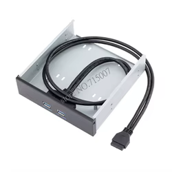 Unidad de bahía de disquete de 3,5 pulgadas para Pc de alta velocidad, concentrador USB 3,0, Panel frontal, interfaz interna Usb3.0 de 2 puertos