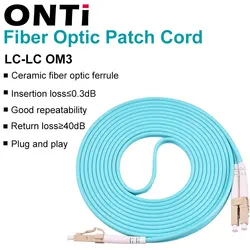 ONTi Cable de Parche Fibra Óptica OM3 LC-LC Duplex