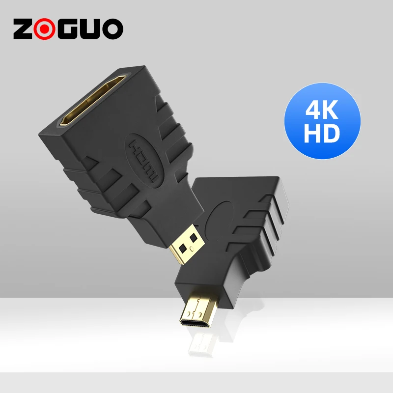 ZOGUO-adaptador Micro HDM a HDMI, extensor de conector HDMI hembra a Micro HDMI macho, adaptador HDMI 4K para cámara Digital HDTV - imagen 3