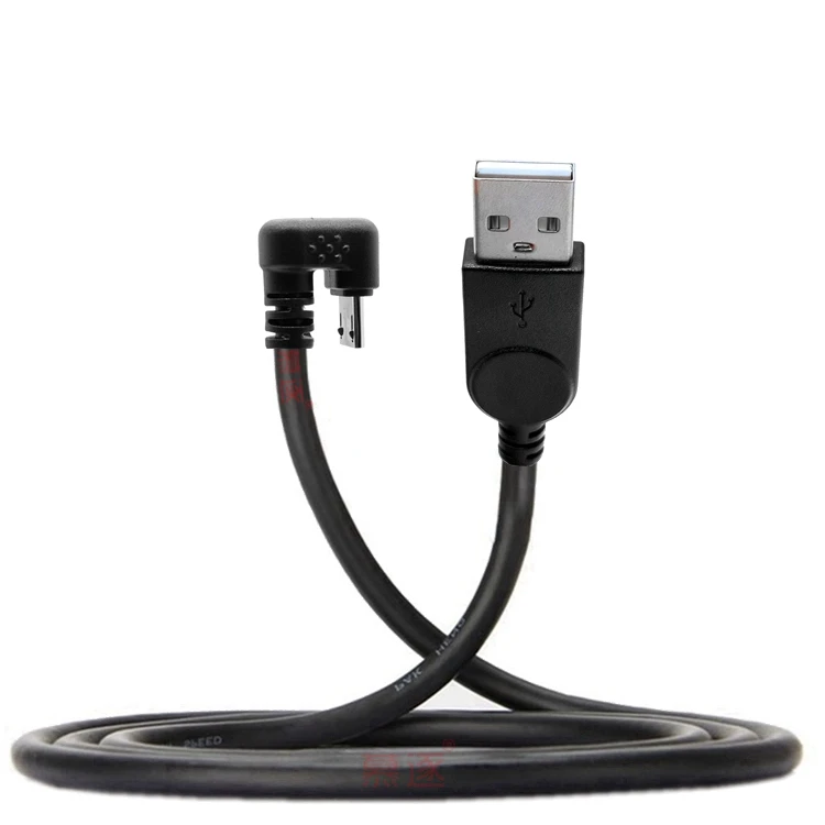 Tipo U 90 ° Cable de carga de datos micro de 5 pines, cable de extensión de alimentación de datos para tableta y teléfono de juegos android, 0,3 m - imagen 4