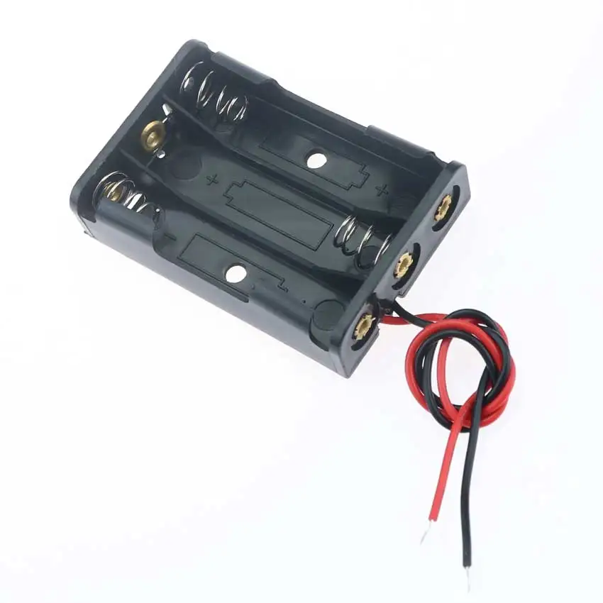 Cltgxdd funda de soporte de batería, Clip de resorte de doble cara con cable de plomo trasero, caja de batería de plástico, AAA, 15V, 1, 2, 3, 4, 6, 8 ranuras, 1 pieza - imagen 4