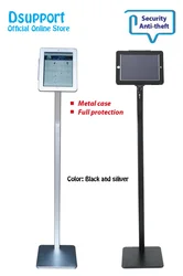 Funda metálica iPad con soporte de suelo regulable y bloqueo