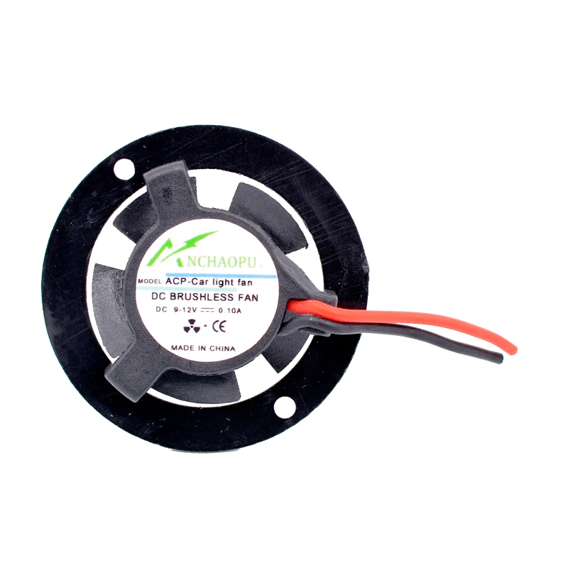 Acca-ventilador de luz para coche 9-12V diámetro universal 32mm agujero de paso 28mm luz led para coche sun flower lámpara tubo pequeño ventilador de refrigeración - imagen 5