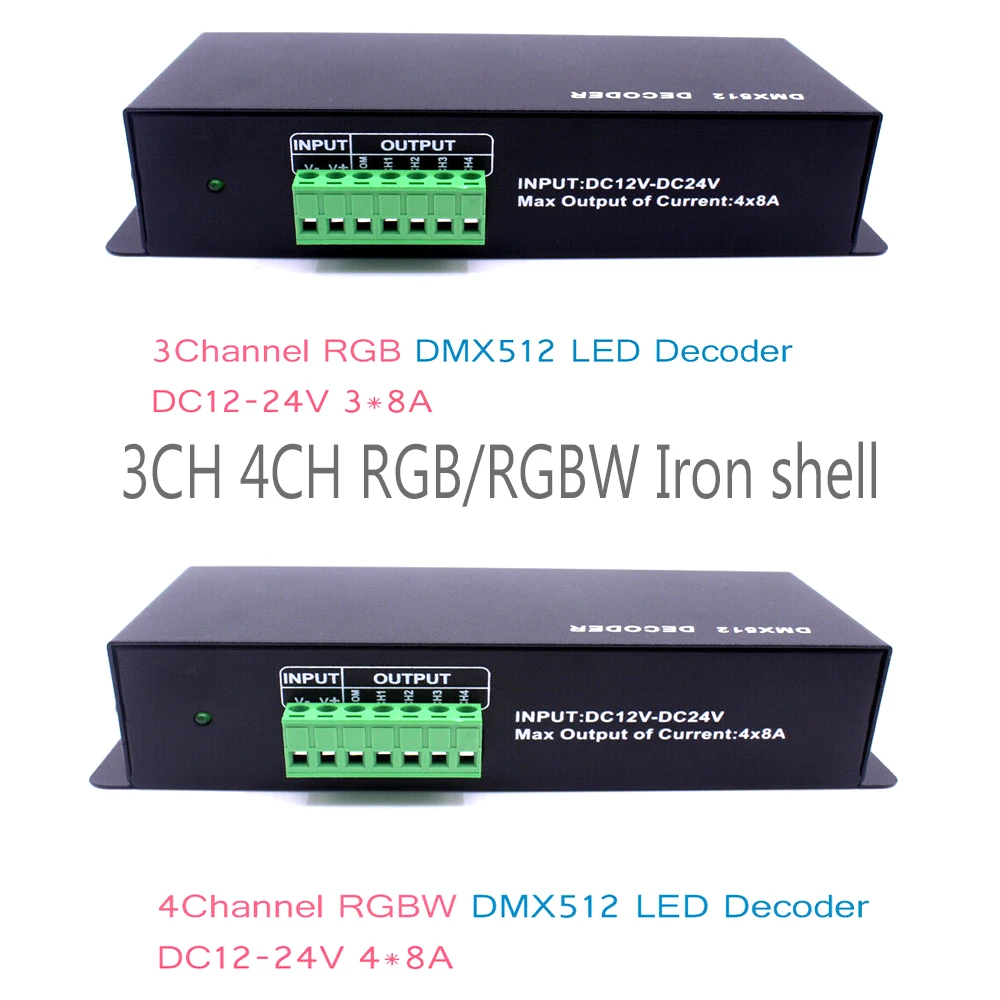 Controlador LED DMX512 RGB RGBW 3/4/6/12/ 24CH 30 canales 2A 3A 5A controlador de atenuación decodificador dmx para tira de LED 5050 RGBWW - imagen 3