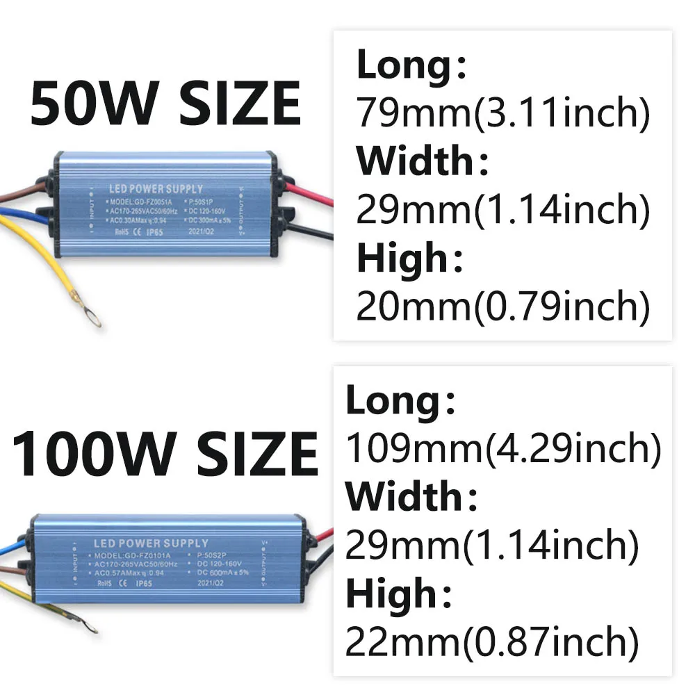 Controlador LED de 30W 50W 100W 150W 300mA 600mA 900mA para fuente de alimentación LED transformadores de iluminación de Control de voltaje de corriente constante - imagen 4
