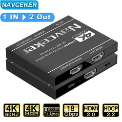 Divisor HDMI 4K 1x2 con Extractor de Audio