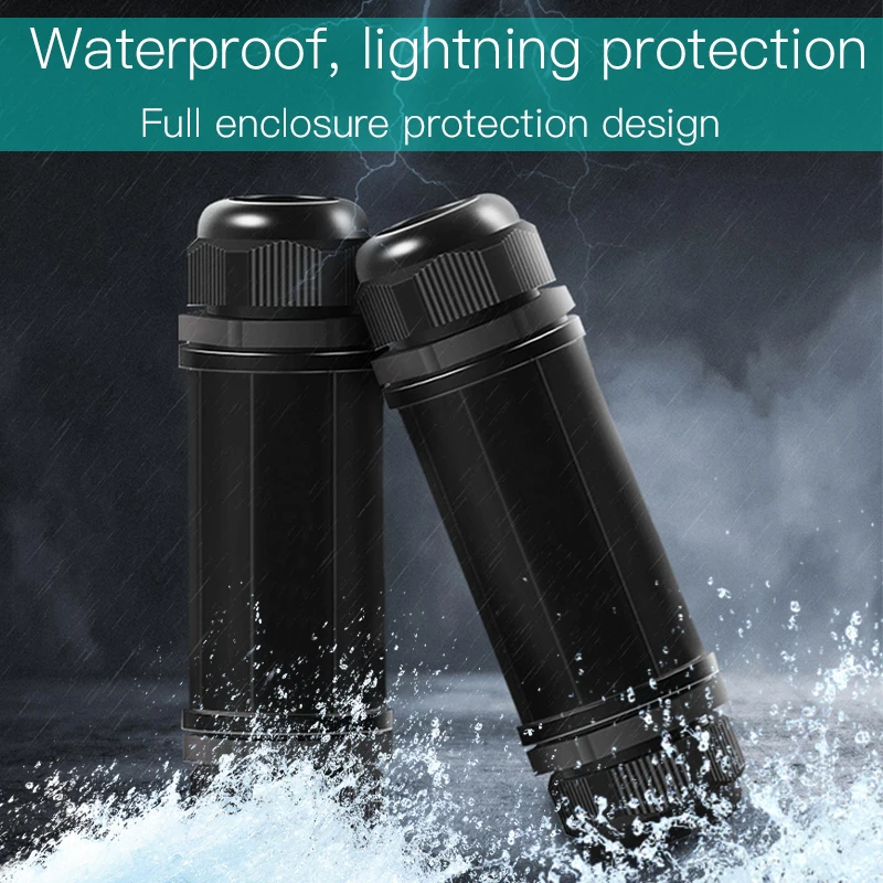 Conector impermeable RJ45, conector de Cable de red Ethernet IP67, adaptador de doble cabezal, extensión de acoplador para Cat5 6 7 8P8C - imagen 3