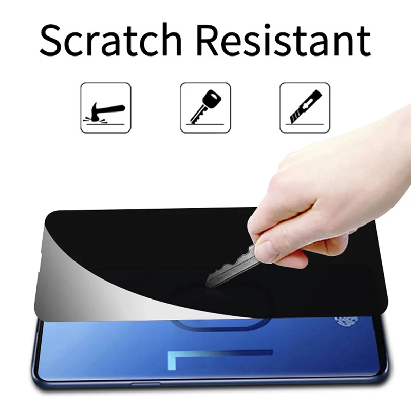 Vidrio de privacidad antiespía para Samsung M10 M20 A40S A6 A8 Plus 2018 Protector de pantalla antiespionaje para Samsung Galaxy A7 2018 A9 M30 M40 - imagen 3