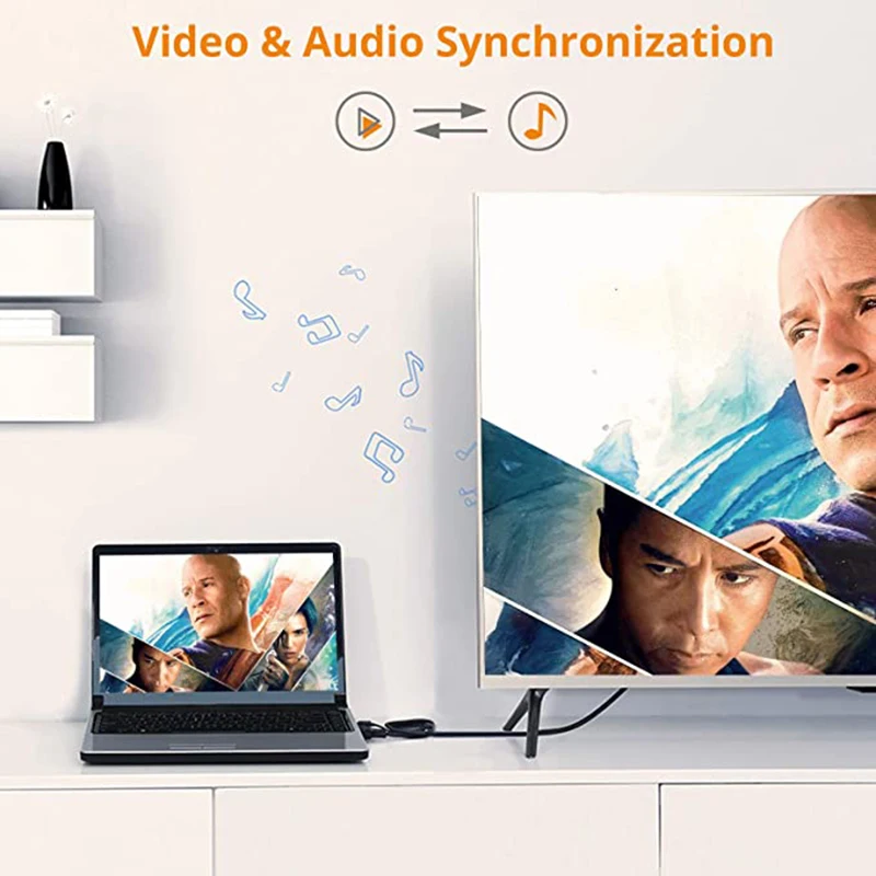 Cable adaptador VGA a HDMI con Audio de 3,5mm, convertidor de vídeo USB de 6 pies/1,8 m, 1080P, compatible con Nintendo Switch, PS4, ordenador portátil, etc. - imagen 5