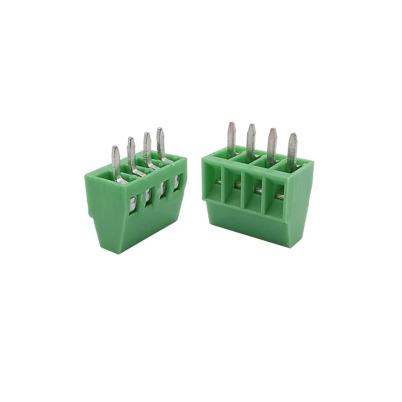 Conector verde KF120 de 4 pines, 2,54mm, Paso 4P, PCB, tornillo, placa de bloque, cable, terminales de Pin recto KF120, 2/5/10 Uds. - imagen 3