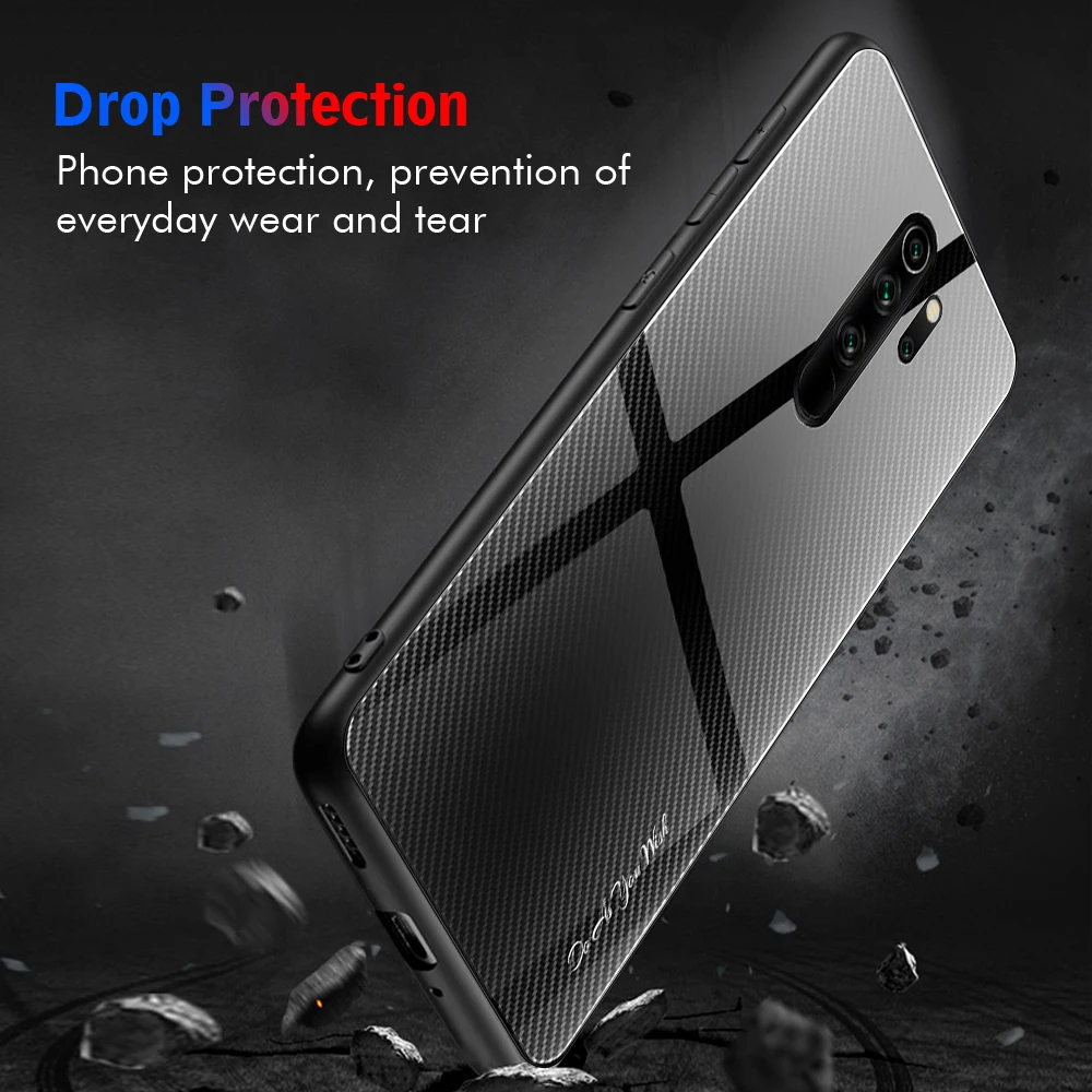 Funda protectora para Xiaomi Redmi Note 8, 7, 6, 5 Pro, 7A, K20, vidrio templado duro, gradiente, mi A3, 9T Pro, CC9E, 9SE - imagen 2