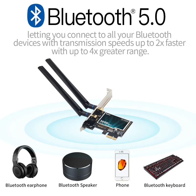 AX200 WiFi 6 PCIe Adaptador Dual Band 2.4/5 GHz Bluetooth 5.2 - imagen 4