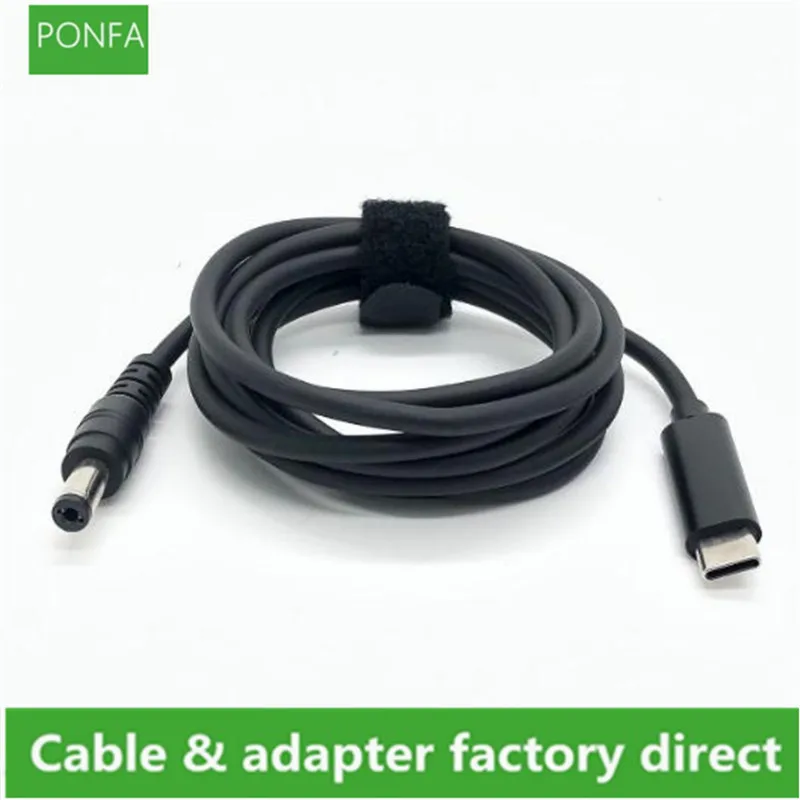 USB 3,1 tipo C a DC 5,5x2,1 macho a macho, cargador de ordenador portátil, Cable adaptador de corriente CC, señuelo disparador, carga PD 5,5x2,1mm, 1,5 m