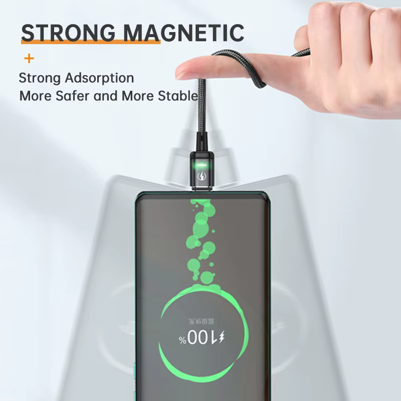 KUULAA Cable Magnético USB-C / Micro USB con LED y Carga Rápida - imagen 2