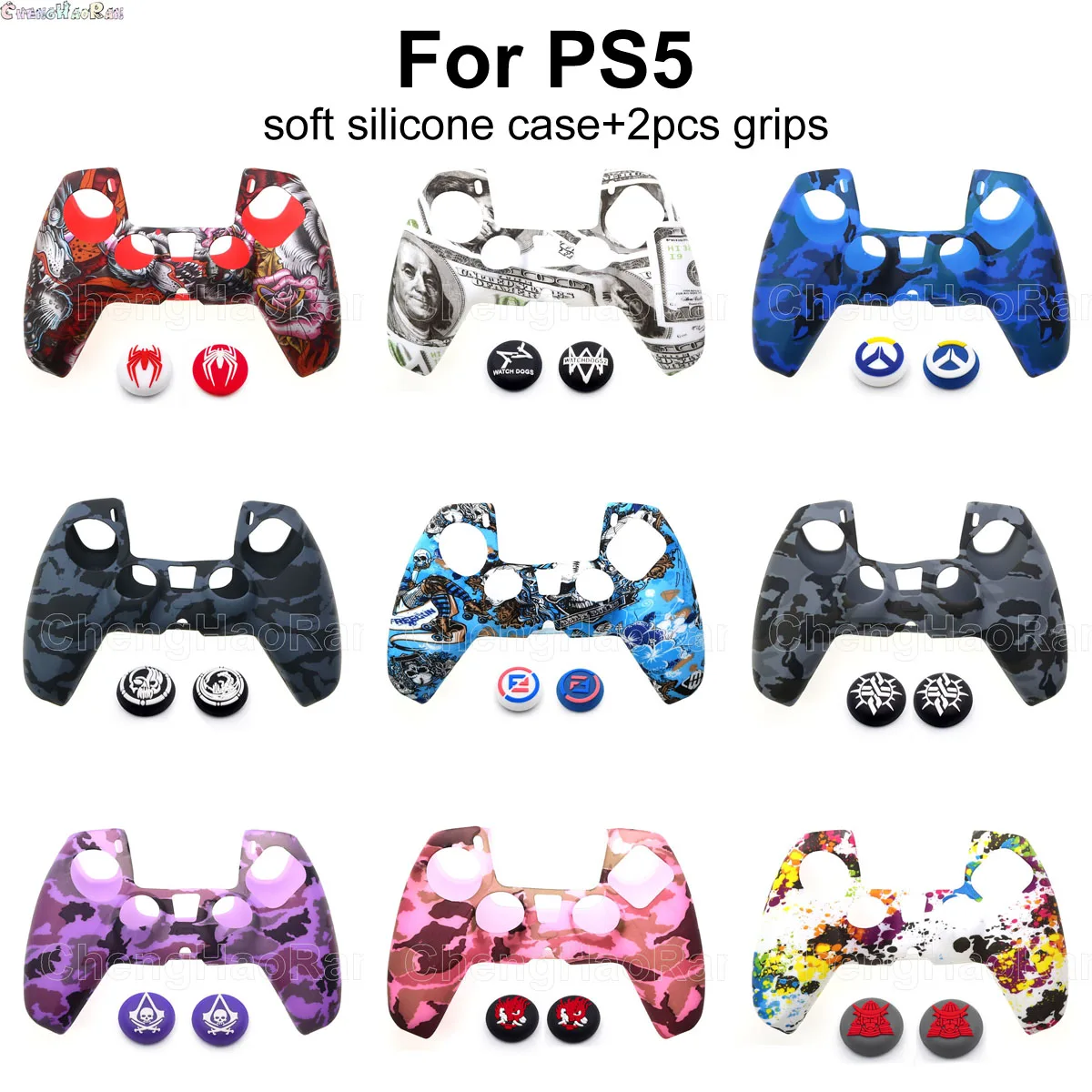 Funda de goma de Gel de silicona suave para Playstation 5, protector antideslizante para mando de PS5, Sony PS 5, 1 Juego