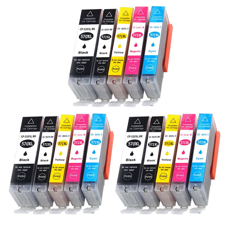 Cartucho de tinta de repuesto 570 571 PGI-570 CLI-571 para impresora Canon PIXMA MG5750 MG5751 MG5752 MG6850 TS6050 TS5050 TS5051 - imagen 5