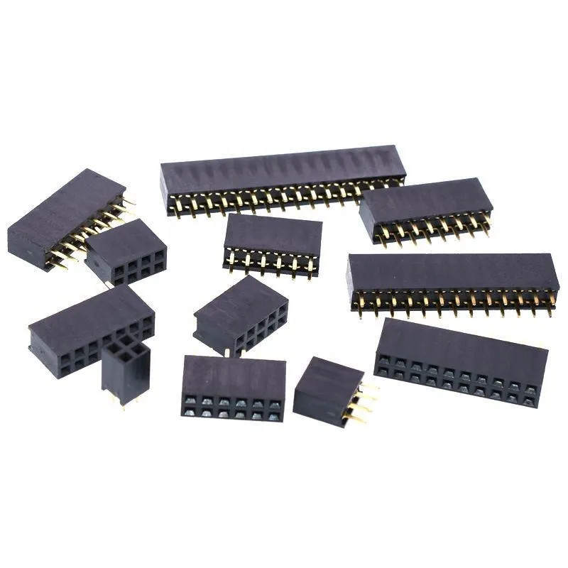 Conector Hembra PCB Doble Fila Paso 2,54mm 2-40 Pines