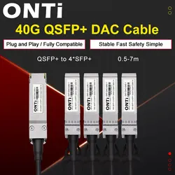 ONTi-Cable Twinax QSFP+ a 4xSFP+ DAC - Conexion hibrida directa pasiva