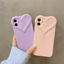 Funda Corazón 3D para iPhone – Silicona TPU Antigolpes